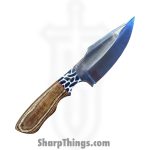 Silverline USA - SS004 - Skinner - Fixed Blade Knife - J2 Polished Clip Point - Wood - Brown|Black|White - Image 2