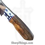 Silverline USA - SS004 - Skinner - Fixed Blade Knife - J2 Polished Clip Point - Wood - Brown|Black|White - Image 5