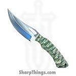 Silverline USA - SS008 - Skinner - Fixed Blade Knife - J2 Polished Clip Point - G10 - Green|Tan