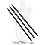 VOC - U9105 - 6" 3pc Ninja Throwing Spikes - Fixed Blade Knife - Stainless Coated Spike - Stainless - Black