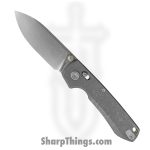 Vosteed - VOSA4506 - Raccoon Slim - Folding Knife - S35VN Stonewash Drop Point - Titanium - Acid Wash Gray