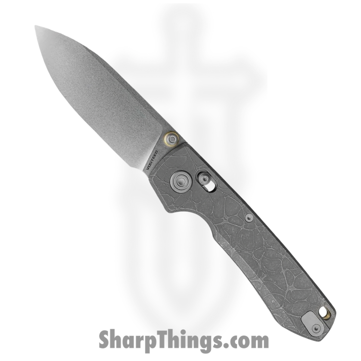 VOSA4506_1.jpg Vosteed - VOSA4506 - Raccoon Slim - Folding Knife - S35VN Stonewash Drop Point - Titanium - Acid Wash Gray - Image 1