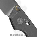 Vosteed - VOSA4506 - Raccoon Slim - Folding Knife - S35VN Stonewash Drop Point - Titanium - Acid Wash Gray - Image 3