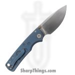 Vosteed - VOSA4806 - Porcupine Slim - Folding Knife - S90V Satin Drop Point - Titanium - Blue - Image 2