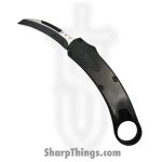 VOC - WNS-AT15-1 - Karambit - OTF Auto - Stainless Two Tone Karambit - Carbon Fiber - Black