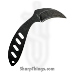 VOC - YC-9114 - Neck Knife - Fixed Blade Knife - 3Cr13 SS Stonewash Karambit - G10 - Natural - Image 2