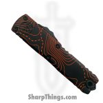 Microtech - 12334-2TPBKORCS - UTX-85 Gen IV SS - OTF Auto - M390MK Coated Tanto P/S - Topographic Aluminum - Black Orange Camo - Image 3