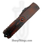 Microtech - 12334-2TPBKORCS - UTX-85 Gen IV SS - OTF Auto - M390MK Coated Tanto P/S - Topographic Aluminum - Black Orange Camo - Image 2