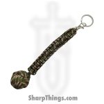 PTC - 6551-CA - Large Monkey Fist Public Safety Keychain - Steel Paracord - Camo