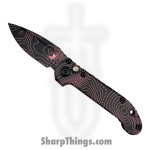 Microtech - 1135S-1TPBKPKCS - L.U.D.T. Gen III Signature Series - Automatic Folding Knife - Topographic Black/Pink Camo - Standard Edge