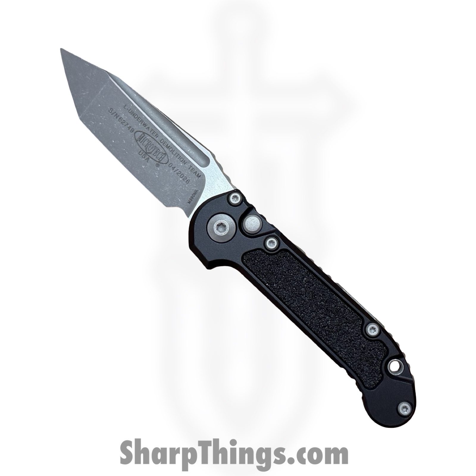 1136-10AP_1.jpg Microtech - 1136-10AP - LUDT Gen III - Automatic Knife - M390MK Stonewash Tanto - Aluminum - Black - Image 1