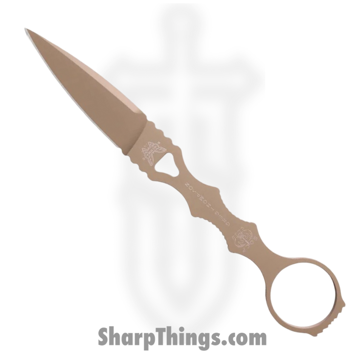 174SN_1-1.jpg Benchmade - 174SN - SOCP Dagger - Fixed Blade Knife - 440C SS Coated Spear Point - 440C SS - Flat Dark Earth - Image 1