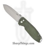 CRKT - 2495GR - Squid XM - Folding Knife - D2 Stonewash Drop Point - Micarta - Green