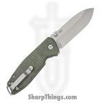CRKT - 2495GR - Squid XM - Folding Knife - D2 Stonewash Drop Point - Micarta - Green - Image 2