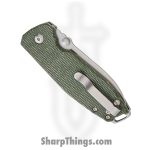 CRKT - 2495GR - Squid XM - Folding Knife - D2 Stonewash Drop Point - Micarta - Green - Image 4