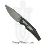 Arcane Design - ADPr35swbg10 - Preytheon - Folding Knife - S35VN Stonewash Clip Point - G10 with Insert - Black Jade
