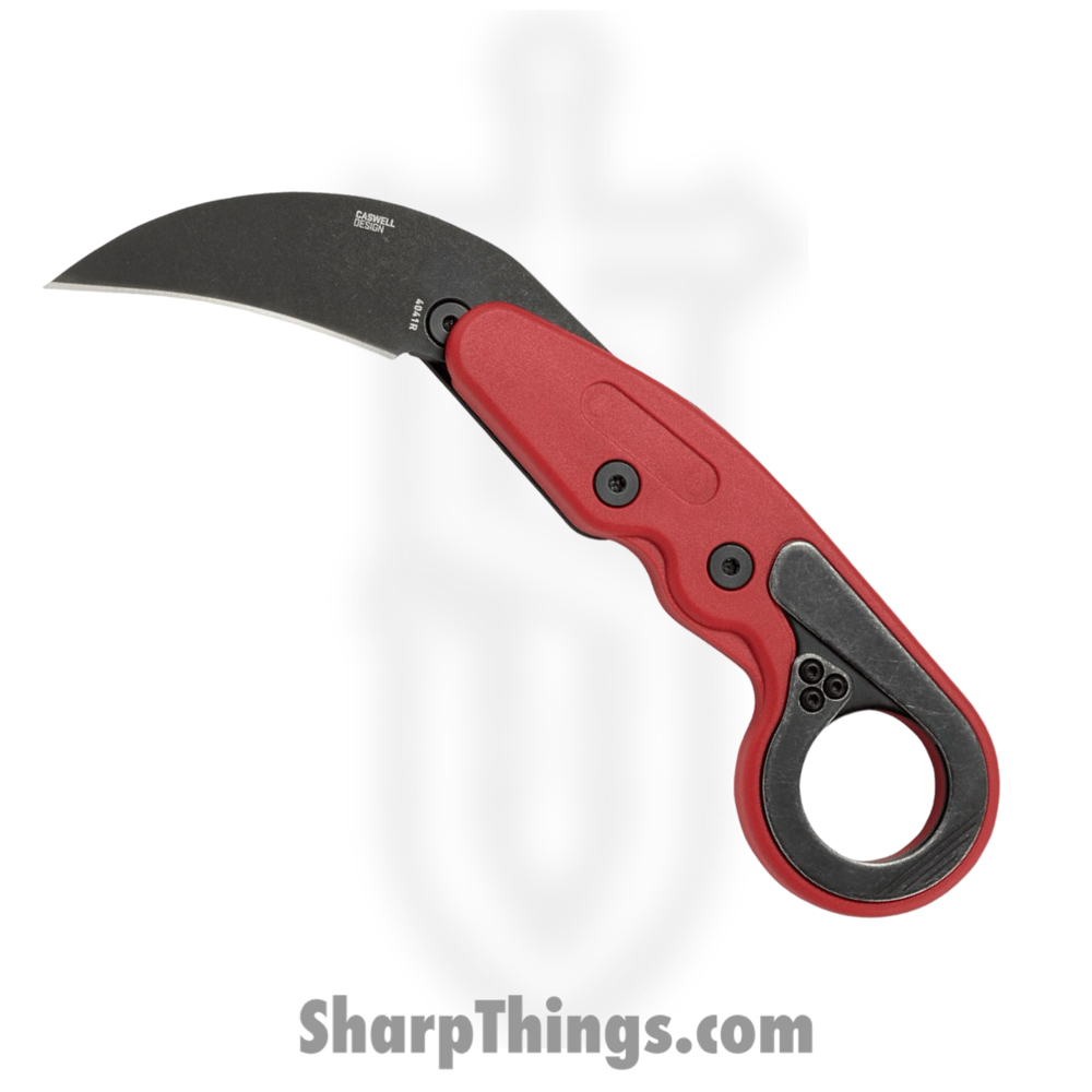 2f6a6de0-8f4b-478b-898c-56cac30fe9bb_CR4041R_1.jpg CRKT - CR4041R - Provoke - Folding Knife - 1.4116 Stainless Stonewash Karambit - Grivory - Red - Image 1