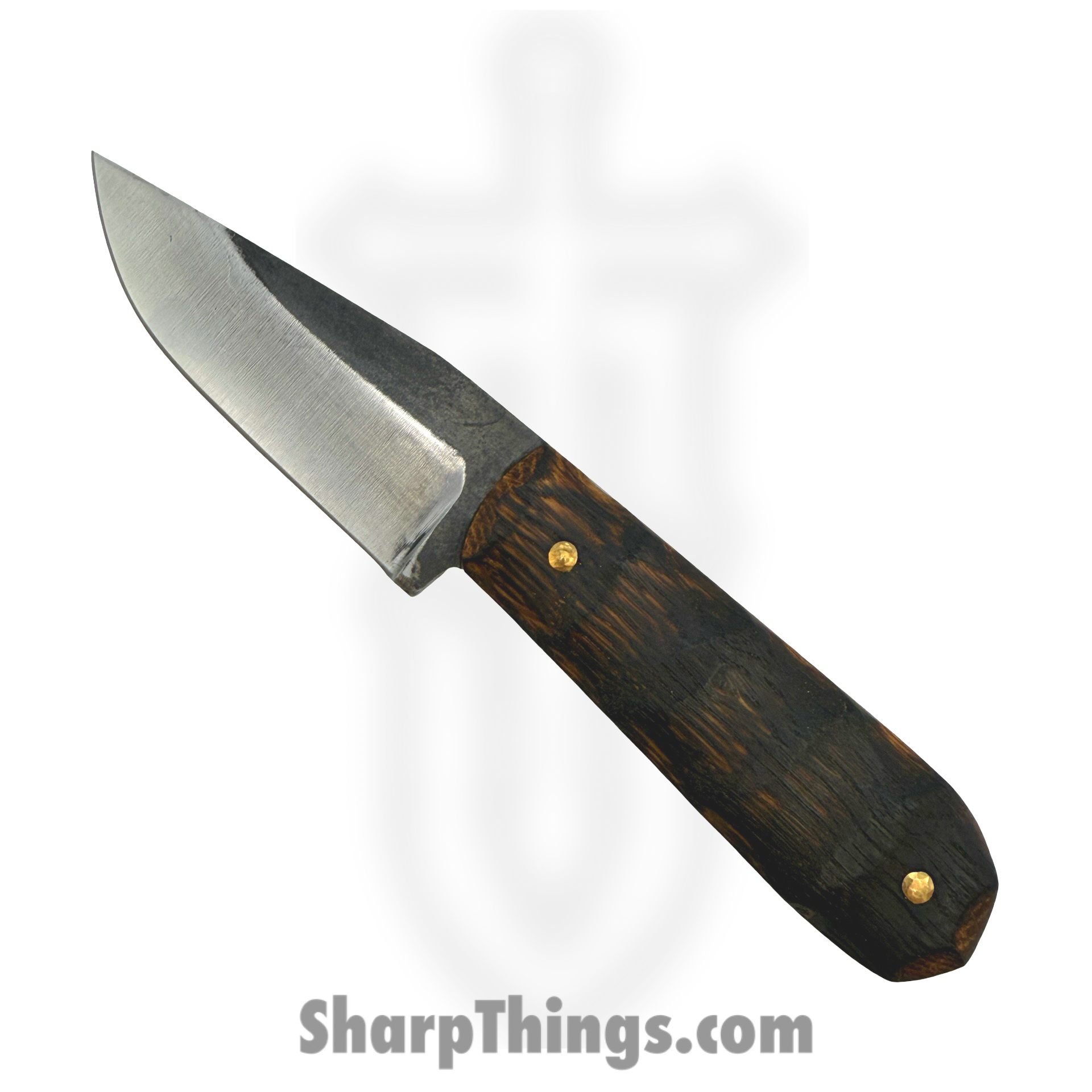 310WEND0610A_1.png 310 Forge - 310WEND0610A - Wendigo Custom (Leather) - Fixed Blade Knife - 52100 HC Two Tone Drop Point - Jack Daniels Whiskey Barrel - Black, Brown - Image 1