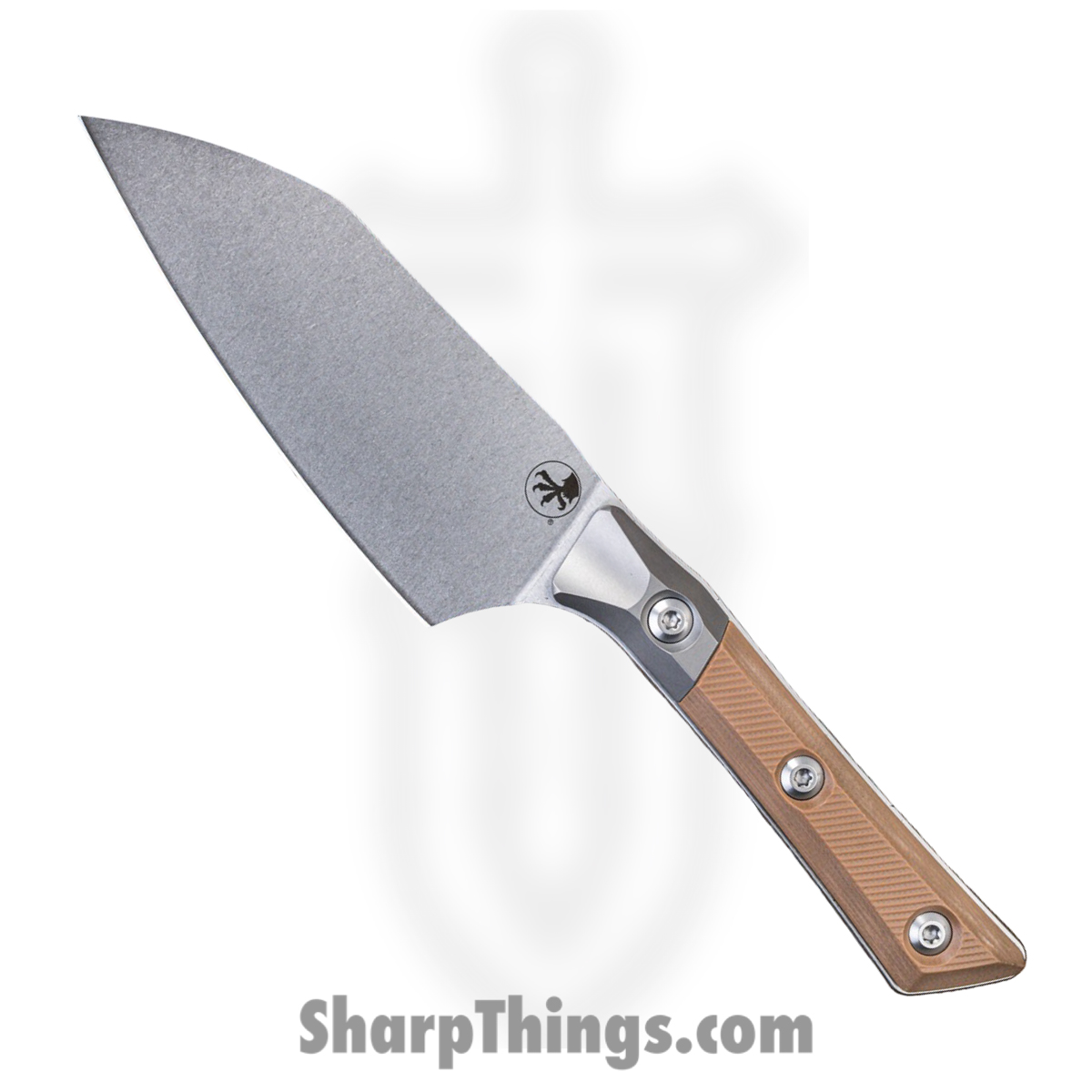 3300B-10CE_1.jpg Microtech - 3300B-10CE - 4.2" Santoku - Fixed Blade Knife - M390MK Stonewash Santoku - G10 - Coyote Tan - Image 1