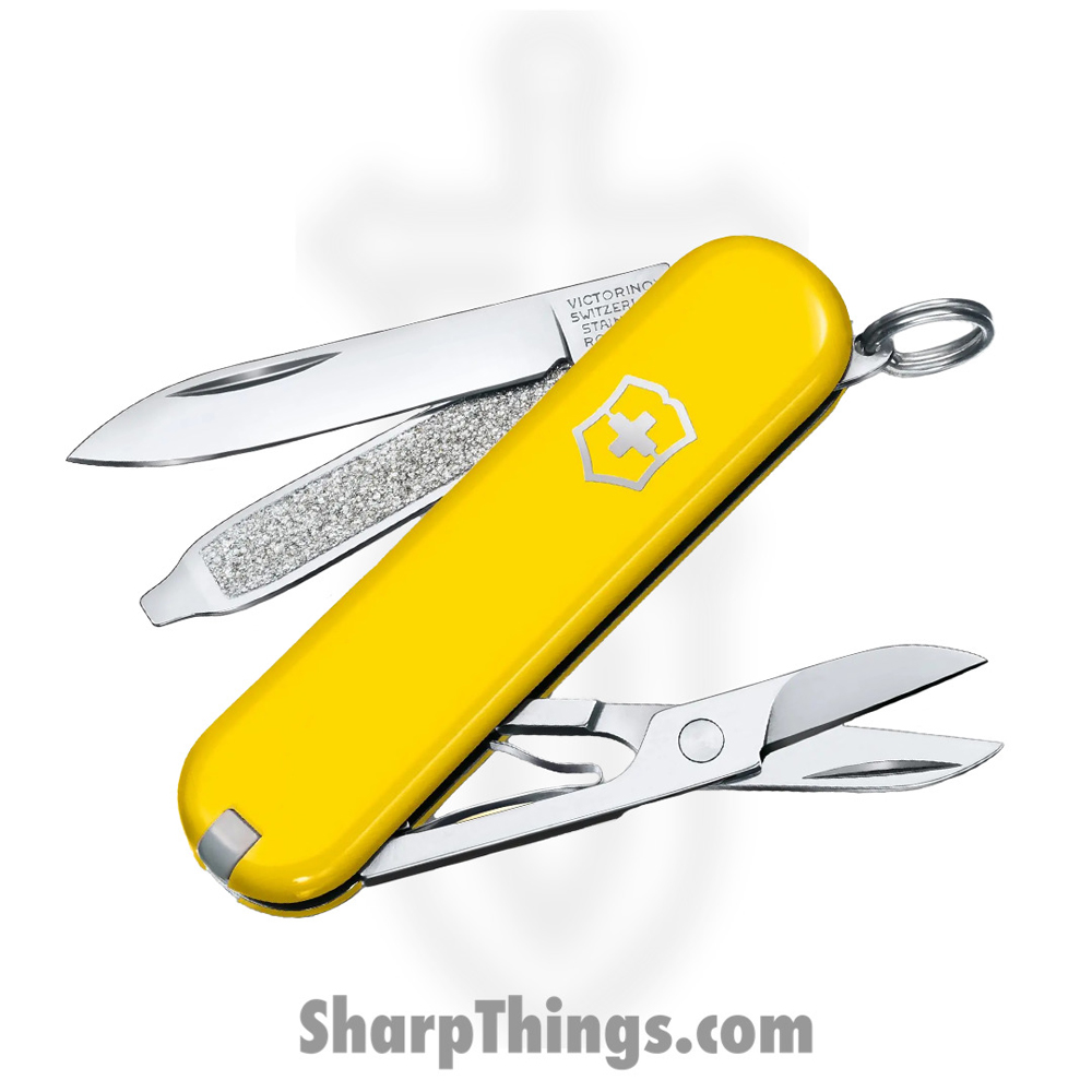 3360bb07-8425-4f6c-81b8-9fa61e00b239_VN062238G_1.jpg Victorinox - VN062238G - Classic SD - Folding Knife - Stainless Polished Multi Tool - ABS/Celidor - Sunny Side Yellow - Image 1