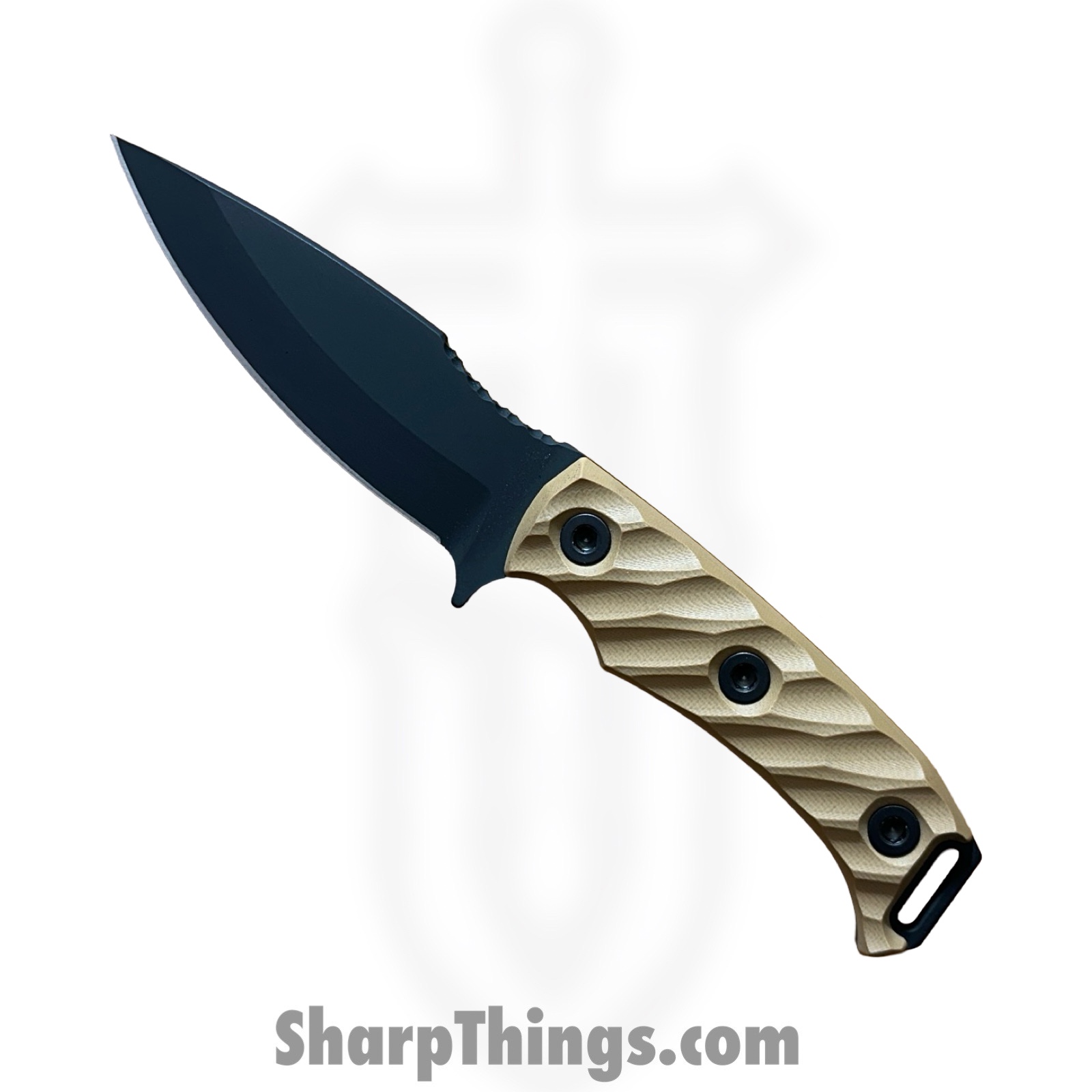 3462b0b2-1f37-424d-ba7a-2f7651eee21f_HFBISHG10TA_1.jpg Half Face Blades - HFBISHG10TA - Ishi - Fixed Blade Knife - S45VN Coated Drop Point - G10 - Tan - Image 1