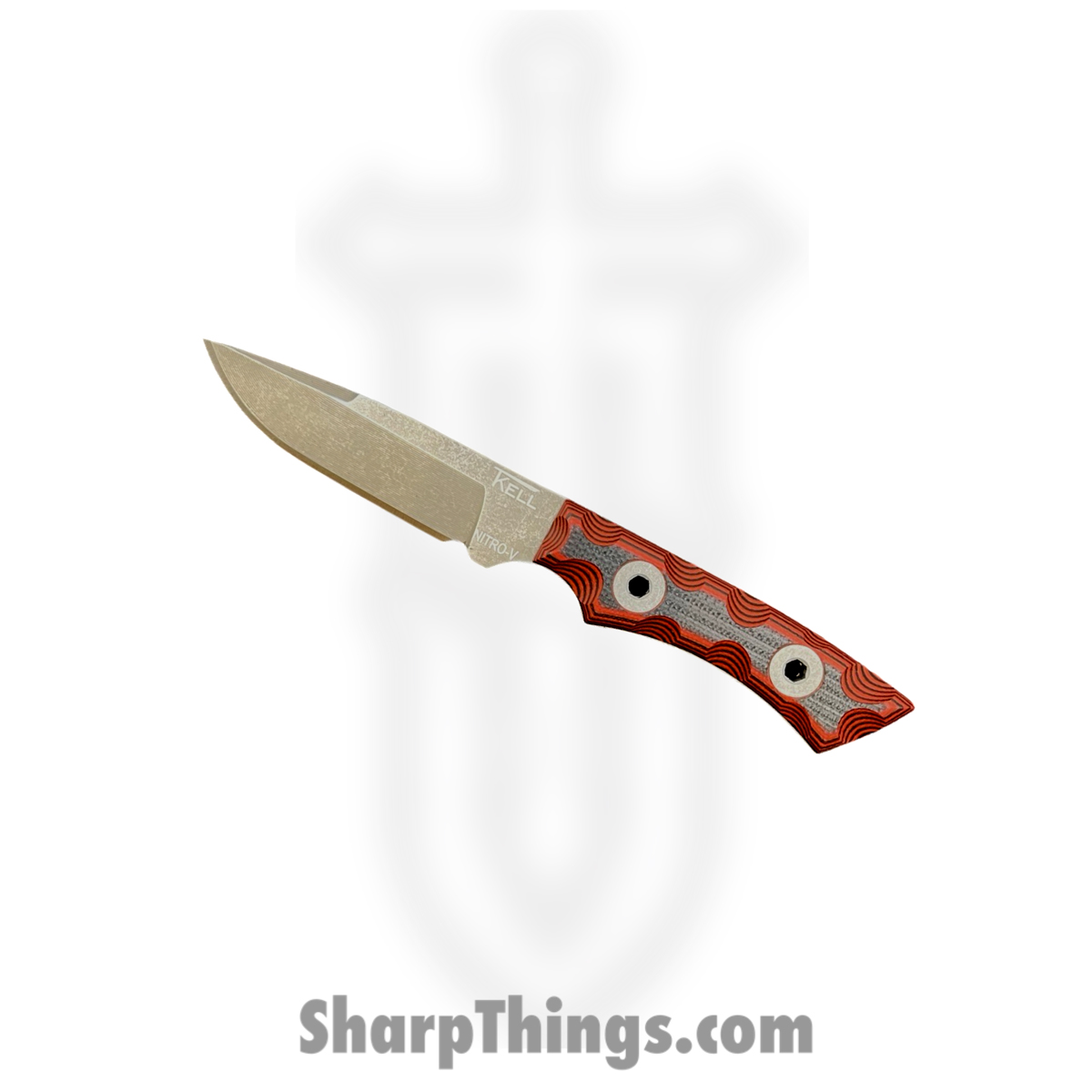373d0907-86c0-4c63-808a-7e35261df2d4_PiranaG10Brm_1.jpg T.Kell Knives - PiranaG10Brm - Piranha - Fixed Blade Knife - Nitro V Coated Clip Point - G10 - Brimstone - Image 1