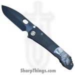 Medford Knife and Tool - MK002DPQ-30PV-T1C1-Q4 - 187 DP - Folding Knife - D2 Coated Drop Point - Titanium - PVD Bronze Molon Labe