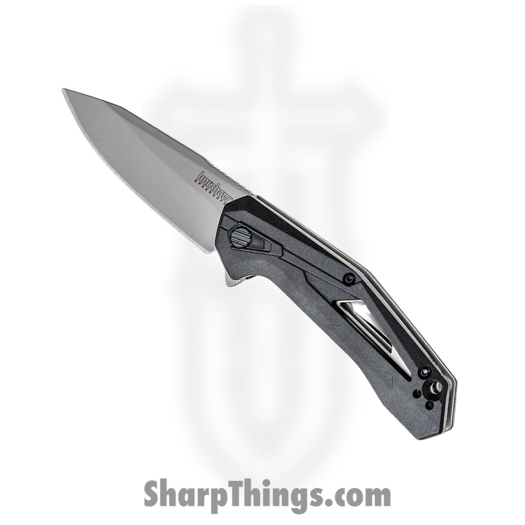 4695036c-2218-4bd0-8c73-808959a7604c_1385_1.jpg Kershaw - 1385 - Airlock - Folding Knife - 5Cr15MoV Bead-blasted Drop Point - Glass Filled Nylon - Black - Image 1