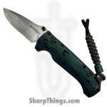 Benchmade - 18065-2501 - Mini Adira - Folding Knife - Damasteel Bifrost Drop Point - G-Carta - Blue/Green