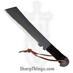Gil Hibben - GH5007 - Hibben IV Machete - Fixed Blade Knife - 1090 HC Coated - Fabric Wrapped - Black