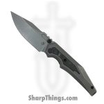 Arcane Design - ADPr20swti - Preytheon - Folding Knife - 20CV Stonewash Clip Point - Titanium with Glow Carbon Fiber - Stonewash