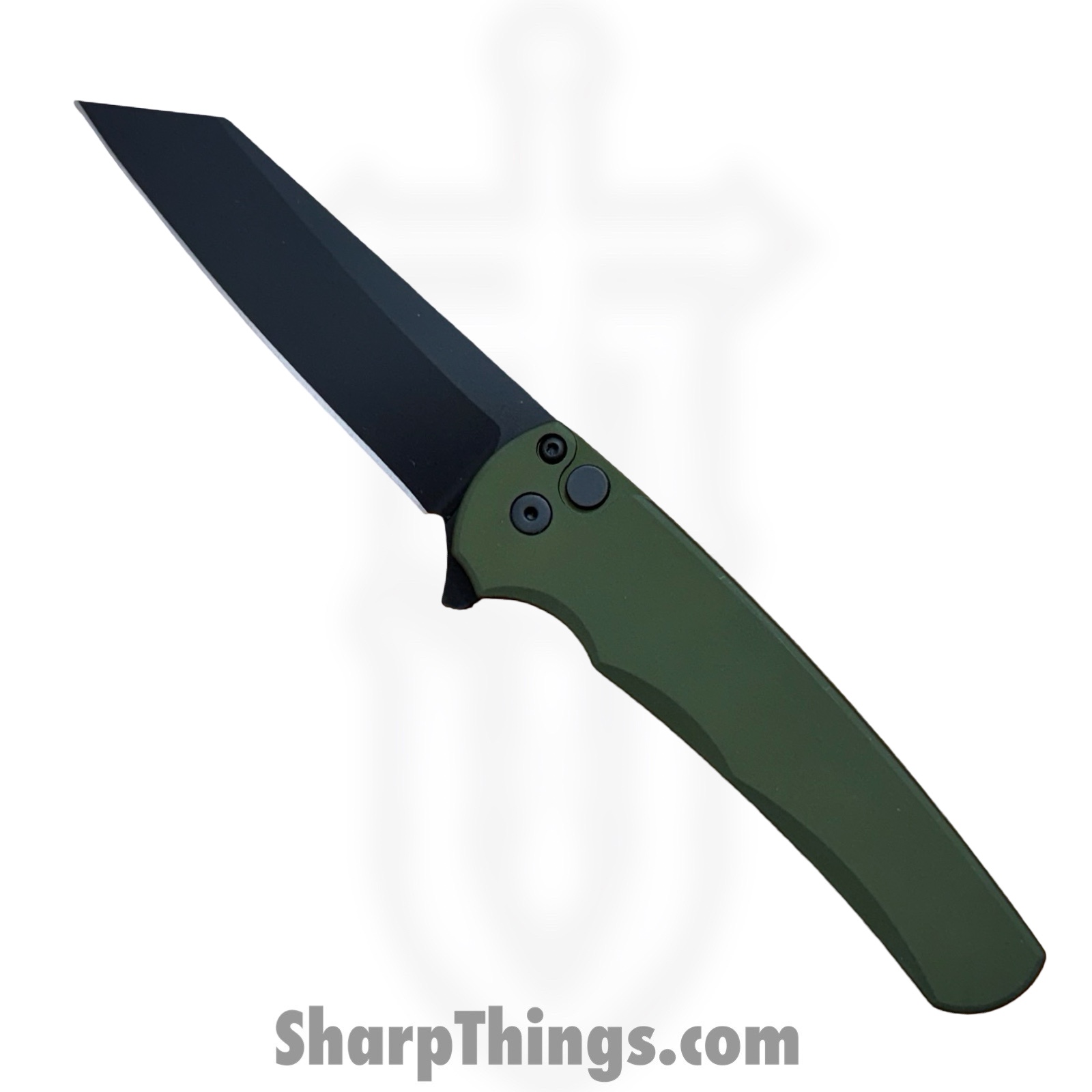 5403-GREEN_1.jpg ProTech - 5403-Green - Malibu - Folding Knife - CPM MagnaCut DLC Reverse Tanto - Aluminum - Green - Image 1