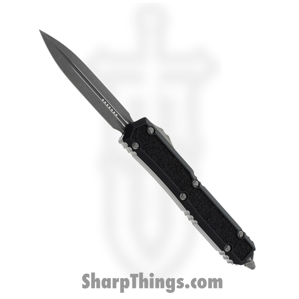 5bfc745c-3766-40be-bbda-9a42edc040d7_206-10APS_1.jpg Microtech - 206-10APS - Makora Signature Series - OTF Auto - Elmax, M390, 204P Apocalyptic Dagger - Aluminum/Traction Inlay - Black - Image 1