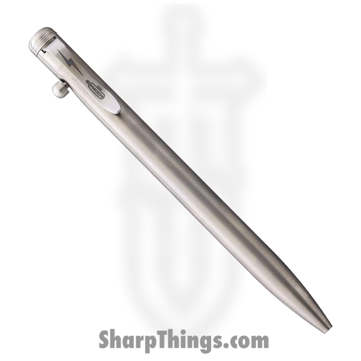 5d6e3e7d-92e2-4962-ad10-0e5f8210d2b7_DR095_1.jpg Darrel Ralph - DR095 - Thunderbolt Pen - Satin - Titanium - Silver - Image 1