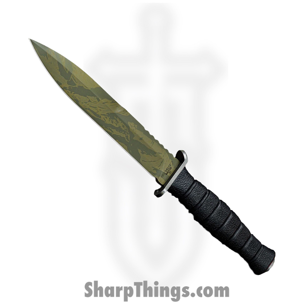 6084611a-9245-4a2c-abc0-6c02bcb953a3_D7-M320-CKTS_1.jpg Defiant 7 - D7-M320-CKTS - M320 - Fixed Blade Knife - CPM 3V Tiger Stripe Spear Point - Polymer - Black - Image 1