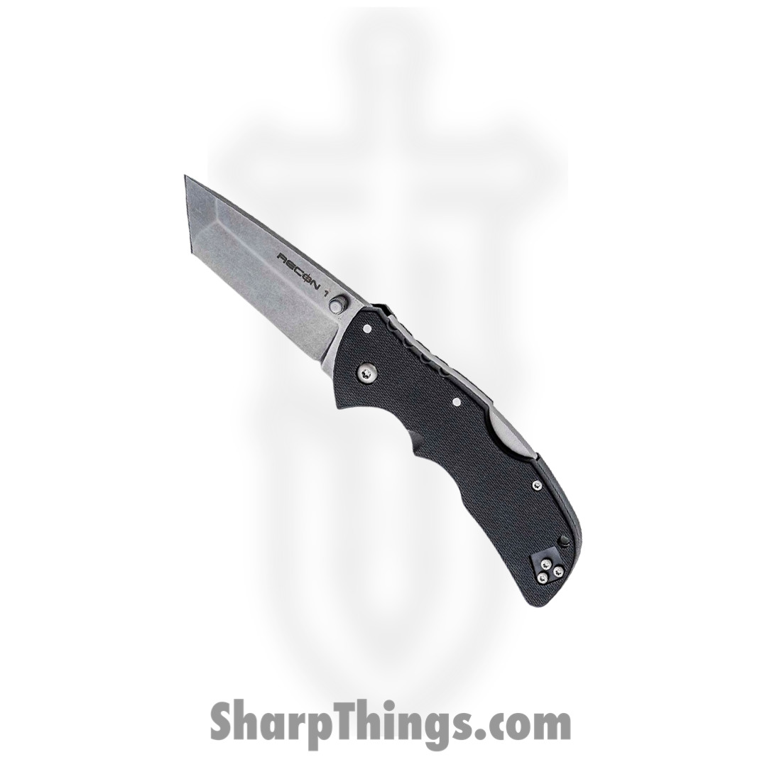 6af8248f-f79e-4e34-8e07-ffdaa6074f62_CS27BAT_1.jpg Cold Steel - CS27BAT - Mini Recon 1 - Folding Knife - AUS-10A Stonewash Tanto - GRN - Black - Image 1
