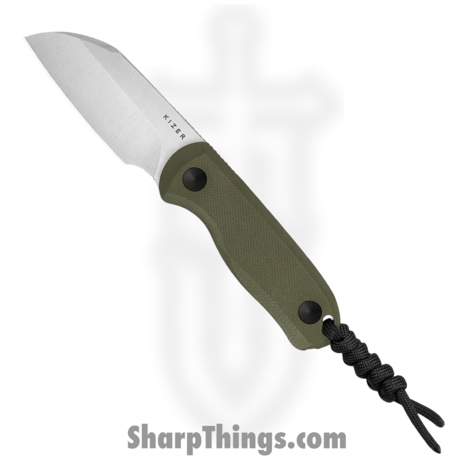 6f01f7e1-2a8a-4103-ad30-5731348d6a1a_KI1093A1_1.png Kizer Cutlery - KI1093A1 - Drop Bear - Fixed Blade Knife - AEB-L Satin Sheepsfoot - G10 - OD Green - Image 1