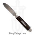 Jack Wolf Knives - EQEND-EBNY - Equal End - Folding Knife - 14C28N Drop Spear - Wood - Ebony