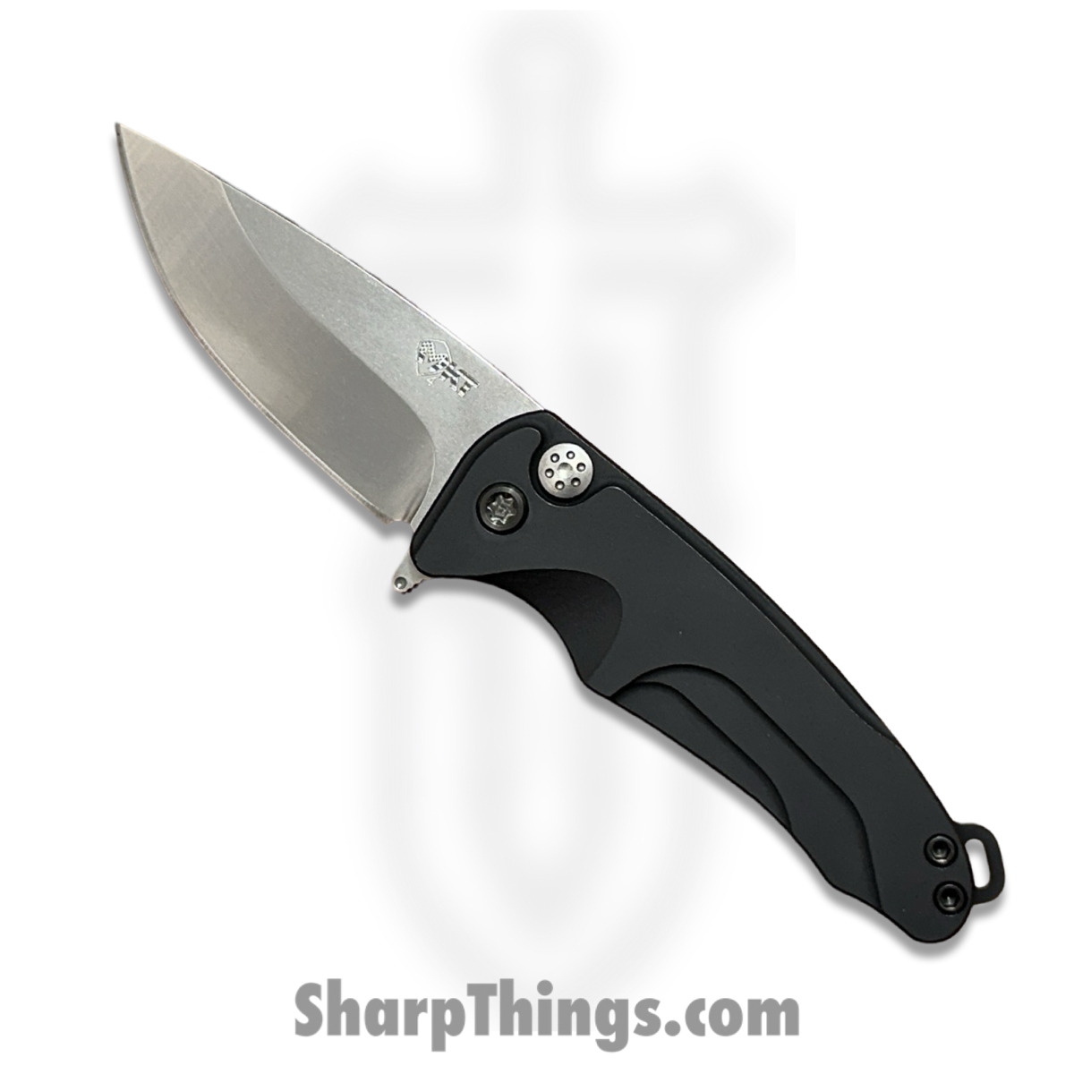 75052f97-c8a8-4a4e-8c12-b4249c940984_MK0394TQ-42AB-TPCP-Q4_1.jpg Medford Knife and Tool - MK0394TQ-42AB-TPCP-Q4 - Smooth Criminal - Folding Knife - S45VN Tumbled Drop Point - Aluminum - Black - Image 1