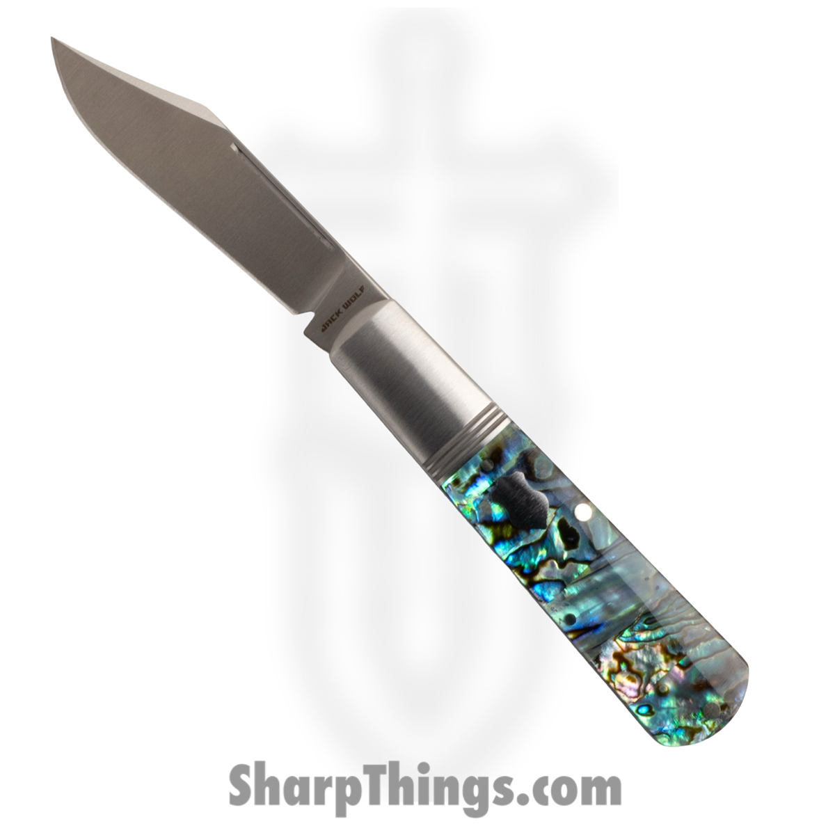 7c12befb-3367-4b30-b1d9-9056efc429e3_GW-BAR-01-ABALONE_1.jpg Jack Wolf Knives - GW-BAR-01-ABALONE - Gateway Barlow - Folding Knife - 14C28N Satin Barlow - Abalone - White - Image 1