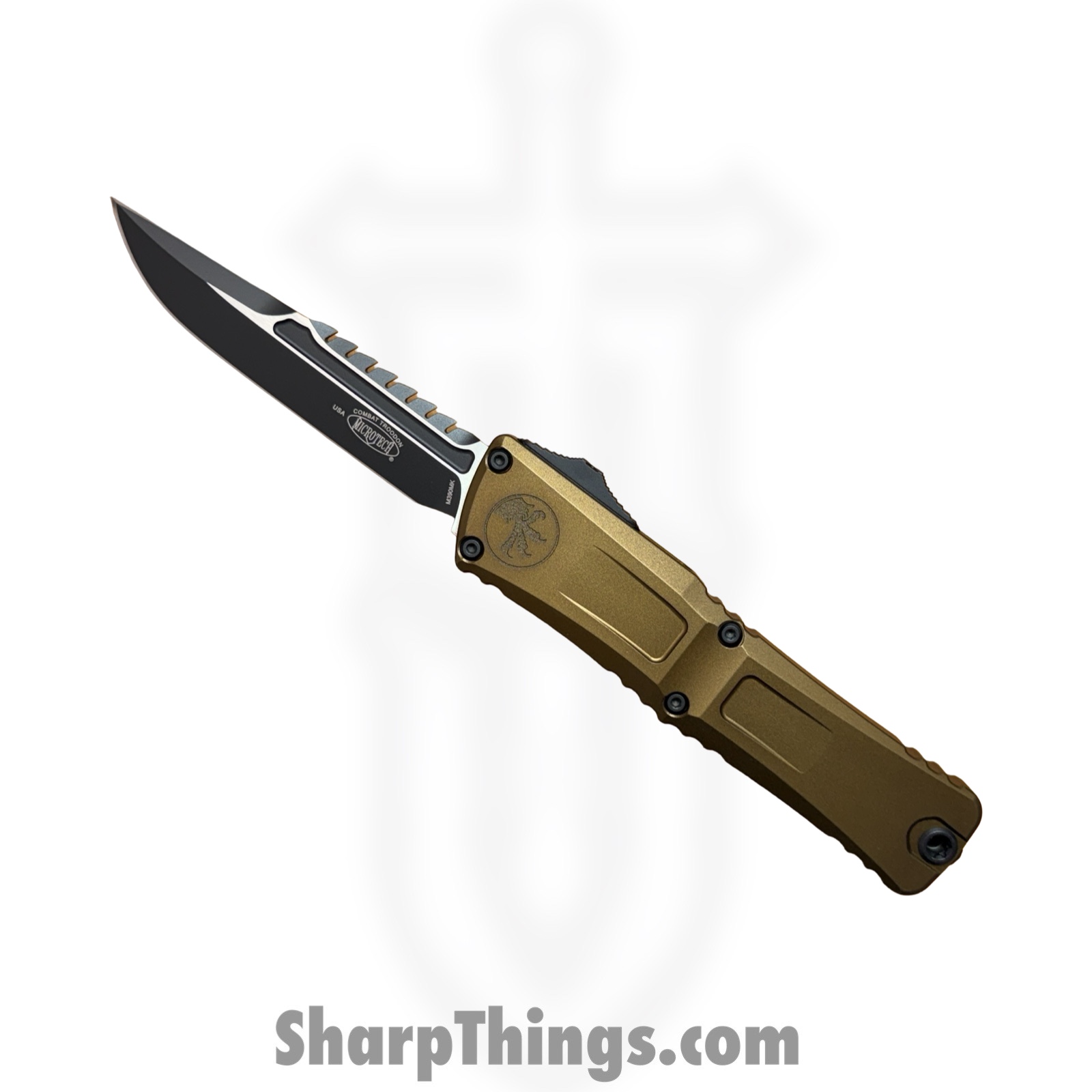 841768169215.jpg Microtech - 1217-1TAS - Combat Troodon Interceptor Gen III - OTF Auto - M390MK Coated Interceptor - 6061-T6 Aluminum - Tan - Image 1