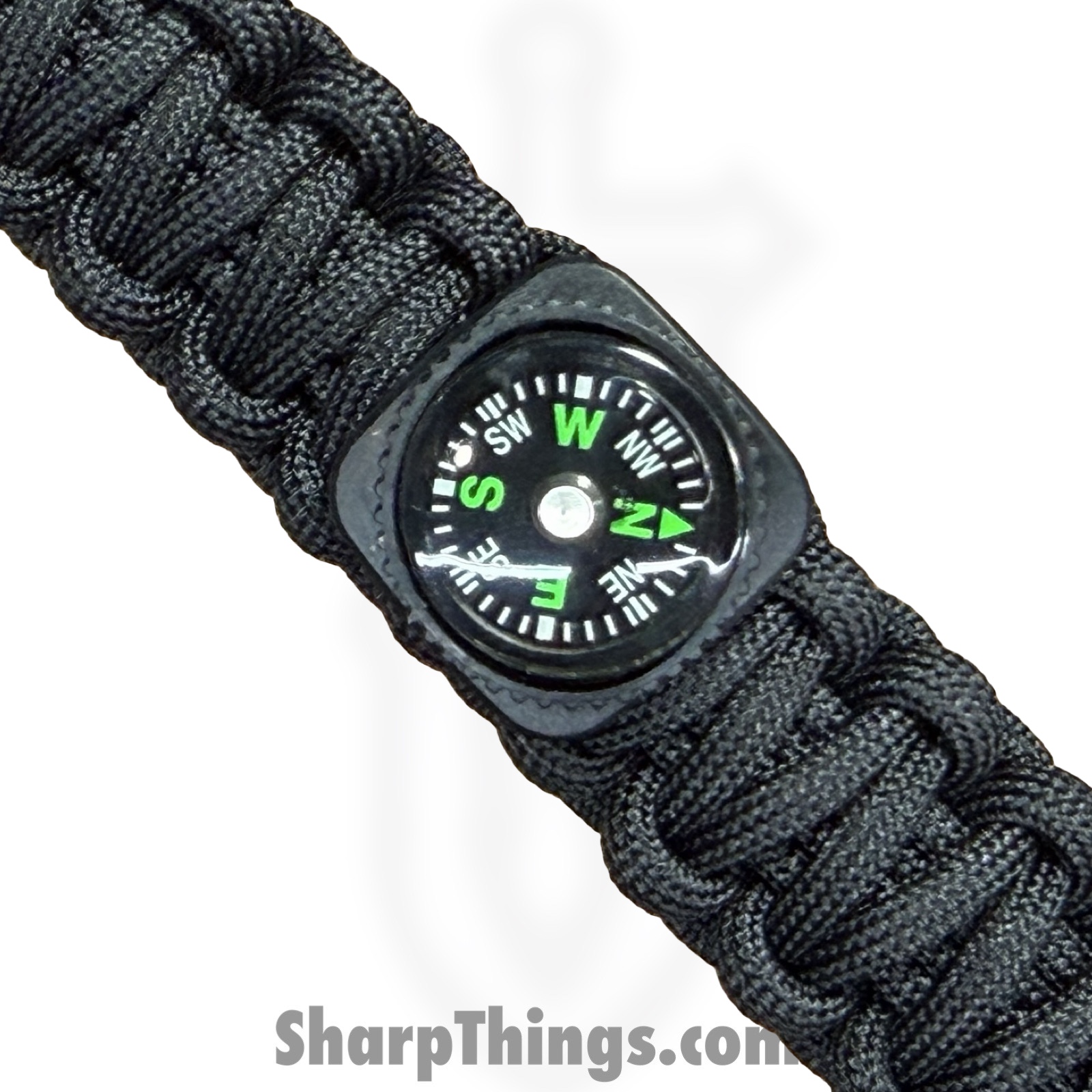 871373800616.jpg Explorer - EXP61 - Paracord Bracelet With Compass - Black - Image 1