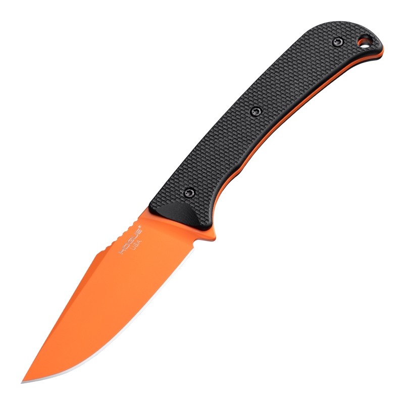 8955d5d9-e690-40fb-9bf1-3a37814859b4_35864_1.jpg Hogue Knives - 35864 - Extrak - Fixed Blade Knife - CPM M4 Coated Clip Point - G10 - Black/Orange - Image 1