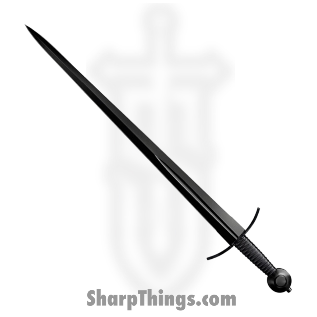 8a14c05f-5fb4-4cf3-bd57-f1cdd61afb1a_CS88ARM_1.jpg Cold Steel - CS88ARM - Man at Arms Arming Sword - Fixed Blade Knife - 1090 Coated - Leather Wrapped - Black - Image 1