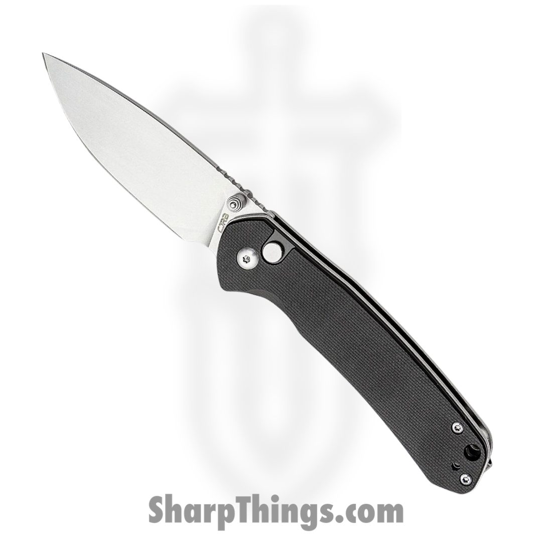94189776-3e25-489a-8e0a-0004ef64e8f8_J1925BK_1.jpg CJRB - J1925BK - Pyrite Button Lock - Folding Knife - AR-RPM9 Stonewash Drop Point - Black G10 - Black - Image 1