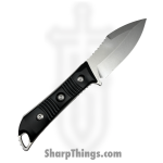 Microtech - 96-10BK - Always Survive - Fixed Blade Knife - M390MK Stonewash Drop Point - Milled G10 - Black - Image 2
