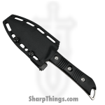 Microtech - 96-10BK - Always Survive - Fixed Blade Knife - M390MK Stonewash Drop Point - Milled G10 - Black - Image 4