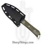 Microtech - 96-10OD - Always Survive - Fixed Blade Knife - M390MK Stonewash Drop Point - Milled G10 - OD Green - Image 4