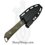 Microtech - 96-10OD - Always Survive - Fixed Blade Knife - M390MK Stonewash Drop Point - Milled G10 - OD Green - Image 5