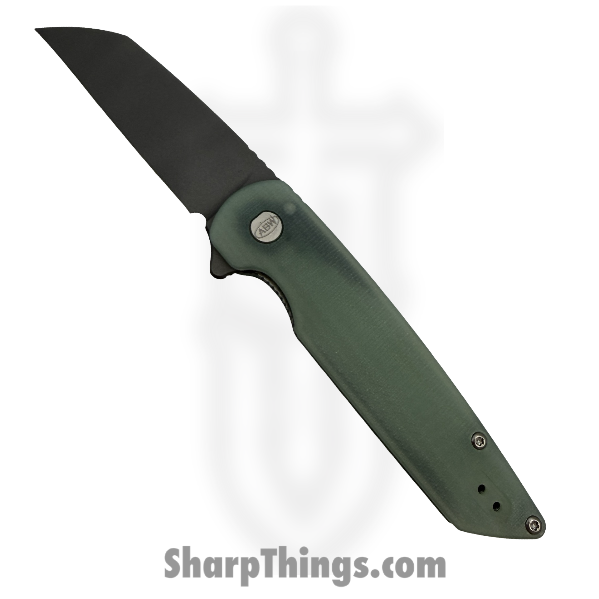 ABW-M2-G10-JD_1.png ABW - ABW-M2-G10-JD - Model 2 - Folding Knife - CPM MagnaCut Stonewash Sheepsfoot - G10 - Jade - Image 1